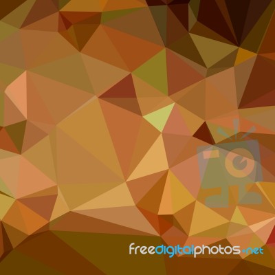 Cocoa Brown Abstract Low Polygon Background Stock Image