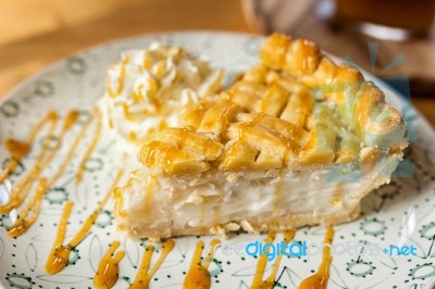 Coconut Pie With Coconut Cream And Meringue Stock Photo