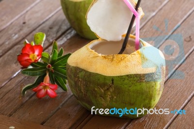 Coconut Water Drink Stock Photo