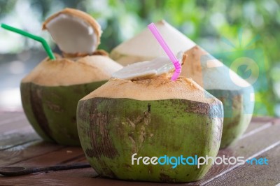 Coconut Water Drink Stock Photo