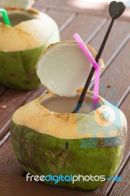 Coconut Water Drink Stock Photo