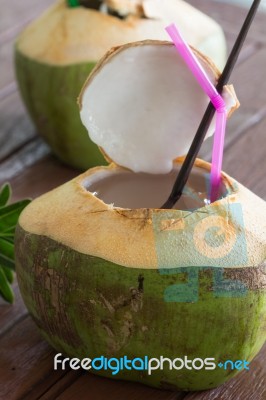 Coconut Water Drink Stock Photo