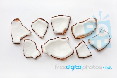 Coconuts Isolated On The White Background Stock Photo