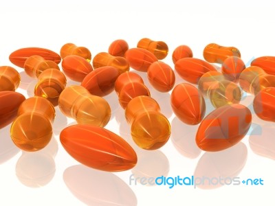 Cod Liver Capsule Stock Image