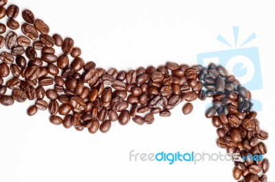 Cofee Beans Road Stock Photo