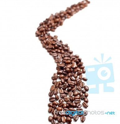 Cofee Beans Road Stock Photo