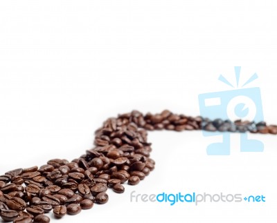 Cofee Beans Road Stock Photo