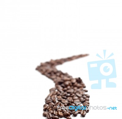 Cofee Beans Road Stock Photo