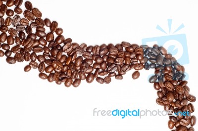 Cofee Beans Road Stock Photo