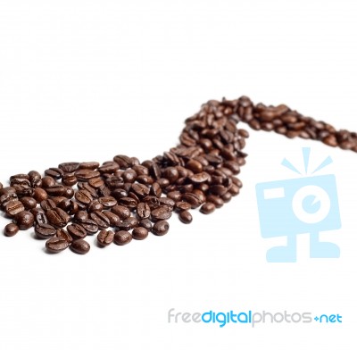 Cofee Beans Road Stock Photo