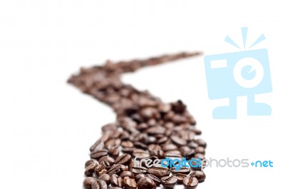 Cofee Beans Road Stock Photo