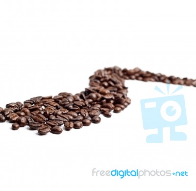 Cofee Beans Road Stock Photo