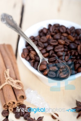 Coffe Sugar And Spice Stock Photo