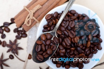 Coffe Sugar And Spice Stock Photo