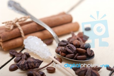 Coffe Sugar And Spice Stock Photo