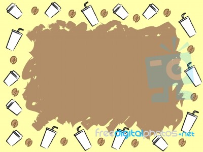 Coffee Advertising Board Stock Image