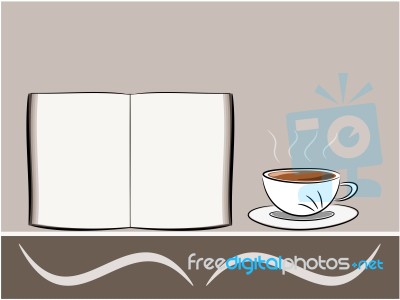 Coffee And Book Illustration Stock Image