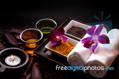 Coffee And Turmeric Scrub Stock Photo