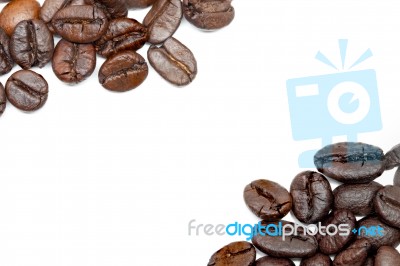 Coffee Bean White Background Stock Photo