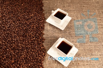 Coffee Beans Background Stock Photo