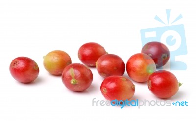 Coffee Beans Isolated On White Background Stock Photo