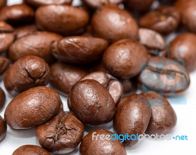 Coffee Beans Represents Hot Drink And Beverage Stock Photo