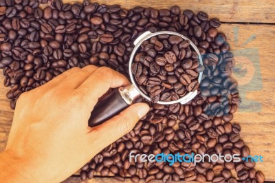 Coffee Beans Roasted Stock Photo