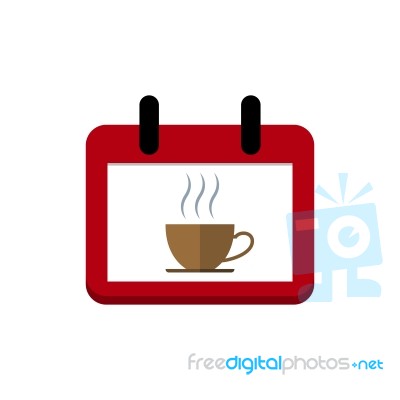 Coffee Calendar  Illustration Stock Image