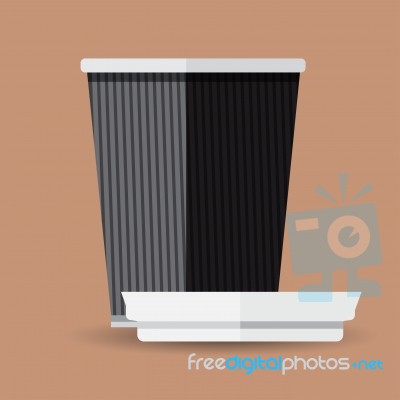 Coffee Cup Flat Design -  Graphic Illustration Stock Image