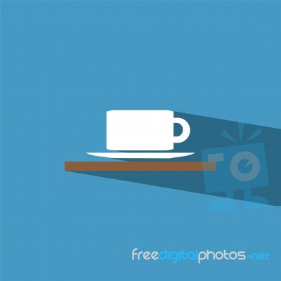 Coffee Cup Flat Icon   Illustration  Stock Image