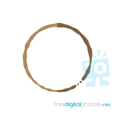 Coffee Cup Stain With Coffee Cup Illustration Stock Image