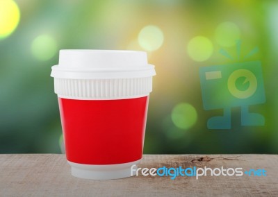 Coffee Cup With Bokeh Background Stock Photo