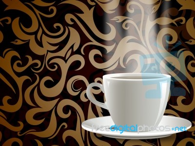 Coffee Illustrazione Orizzontale Stock Image