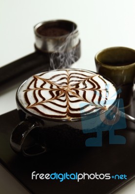 Coffee Latte Art Stock Photo