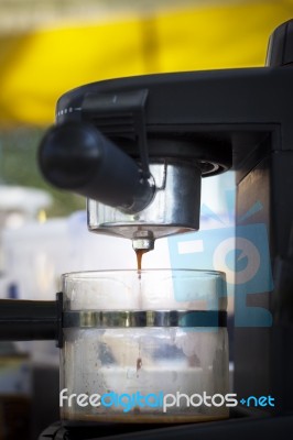 Coffee Maker Machine Stock Photo