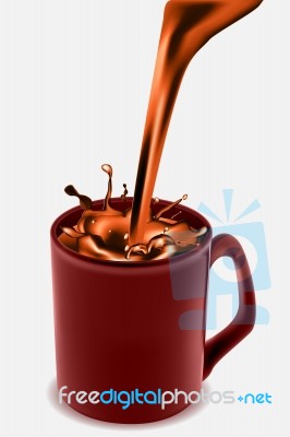 Coffee Mug With Coffee Stock Image