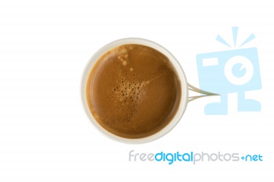 Coffee, Paper Cup Of Coffee On Isolate Background Stock Photo