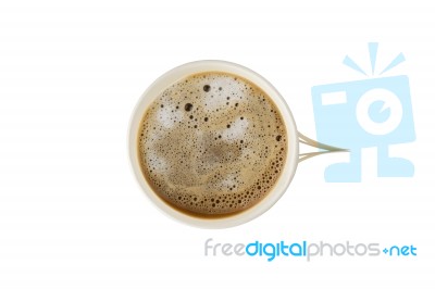 Coffee, Paper Cup Of Coffee On Isolate Background Stock Photo