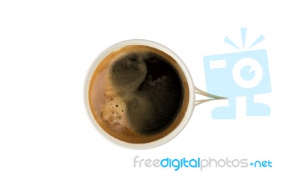 Coffee, Paper Cup Of Coffee On Isolate Background Stock Photo