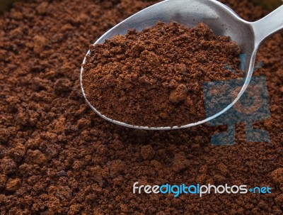 Coffee Powder Stock Photo