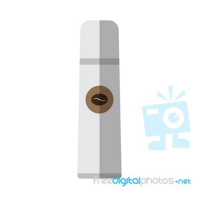 Coffee Stainless Steel Bottle  Illustration Stock Image