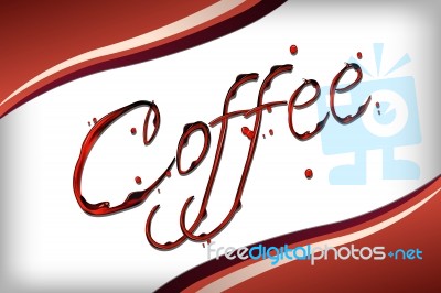 Coffee Text Stock Image