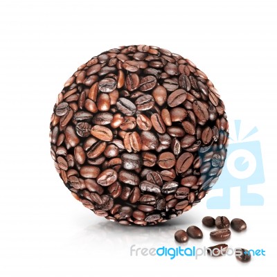 Coffee World 3d Illustration Stock Photo