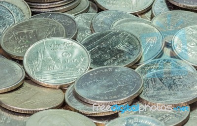 Coin Baht Stock Photo