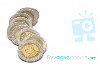 Coin Currency Thb Stock Photo