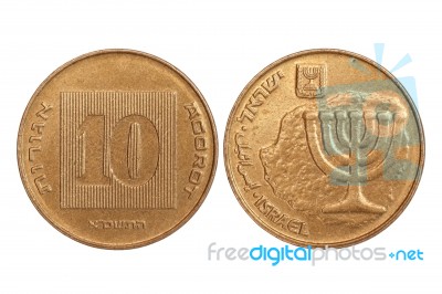 Coin Of Israel Stock Photo