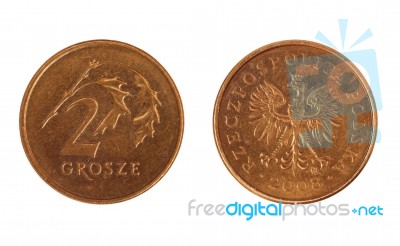 Coin Of Poland Stock Photo