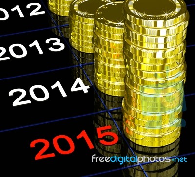 Coins On 2015 Showing Financial Visions Stock Image