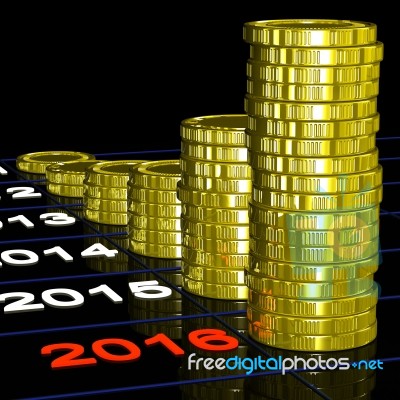 Coins On 2016 Shows Finance Forecasting Stock Image