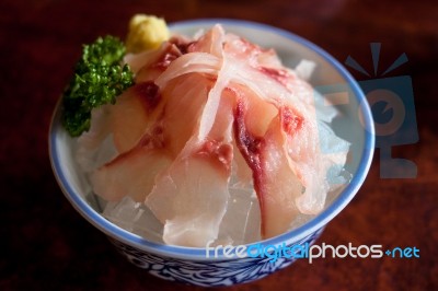 Cold Carp Sashimi Stock Photo